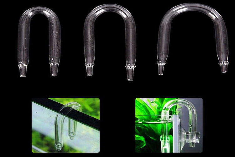 Durable U Shaped Glass Tube Aquarium CO2 Diffuser Check Valve